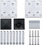 vidaXL - Schuttingset - 1 - vierkant - en - 1 - schuin - 273x186 - cm - HKC - grijs