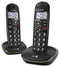 Doro PhoneEasy 110 - DECT seniorentelefoon - 2 handsets met grote toetsen - Zwart (2 stuks)