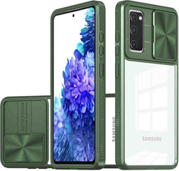 imoshion Hoesje Geschikt voor Samsung Galaxy S20 FE Hoesje - imoshion Camslider Backcover - Donkergroen