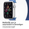 imoshion Milanees magnetisch bandje - Geschikt voor Apple Watch 1, 2, 3, 4, 5, 6, 7, 8, 9, 10 (42 mm), SE - 38/40/41 mm - Blauw - S