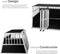 tectake® Aluminium Hondentransportbench - Trapeziumvormige Hondenbox - Licht en Stabiel - Zwart (104 x 90,5 x 69 cm)