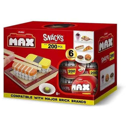 Bouwset - ZURU - Snack - 200 stuks max - 6 snacks - Burger, ijs of sushi
