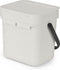 Brabantia Sort & Go - Aanrecht Afvalbakje - 3 liter - Light Grey