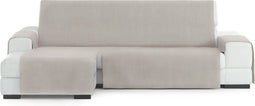 Hoes voor chaise longue met korte armleuning links Eysa LEVANTE Beige Linnen 100 x 110 x 290 cm