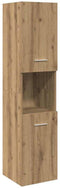 vidaXL - Badkamerwandkast - 30x30x130cm - bewerkt - hout - artisanaal - eikenkleur