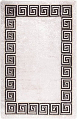 vidaXL - Vloerkleed - wasbaar - anti-slip - 160x230 - cm - lichtbeige