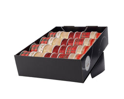 Decoris - Cadeaulint polyester kerstthema assorti - Voordeel verpakking (32 stuks)