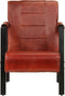 vidaXL Fauteuil 60x80x87 cm echt geitenleer donkerbruin
