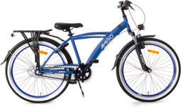 AMIGO Roady Jongensfiets 24 Inch - Kinderfiets voor 8 tot 12 Jaar - 115+ cm - 3 Versnellingen - Blauw