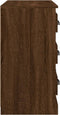 vidaXL - Dressoir - 70x35,5x67,5 - cm - bewerkt - hout - bruin - eikenkleur
