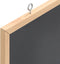 vidaXL - Krijtbord - met - massief - grenenhouten - lijst - 100x55 - cm - zwart