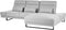 IKAST - Hoekbank - Lichtgrijs - Linkszijdig - Polyester