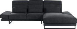 IKAST - Hoekbank - Zwart - Linkszijdig - Polyester