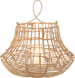 J-Line windlicht Hangend Hoog - rotan - naturel