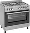 Wiggo WO-E906B(XX) - Gasfornuis - 5 pitten - 90 cm - 110 Liter - Energieklasse A - Rvs