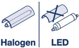 OSRAM LED Slim Line slanke meerkleurige LED-lamp met R7s retrofit-basis, 8 W / 806 lm, helder, warm wit licht met 2700 K, niet-dimbaar, IP20, loodvrij glas, 16 mm diameter.