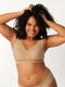 sloggi Zero Feel - Dames Bralette - Gewelfde V-hals - Cognac - Maat L