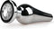 Zilveren metalen buttplug met diamant