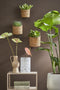 Mica Decorations Atlantic - Hangende Bloempot - Set van 3 - H12 x Ø12 cm H14 x Ø14 cm H16 x Ø16 cm - Lichtbruin (set van 3)