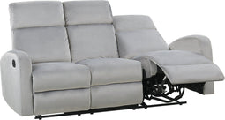 VERDAL - Driezitsbank - Grijs - Fluweel