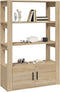 vidaXL - Dressoir - 80x30x119,5 - cm - bewerkt - hout - sonoma - eikenkleurig