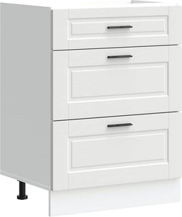 vidaXL - Keuken - onderkast - Porto - bewerkt - hout - wit