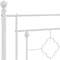 vidaXL - Bedframe - met - hoofdbord - metaal - wit - 150x200 - cm