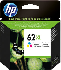 HP 62XL - Inktcartridge - 415 pagina's - Cyaan Geel Magenta