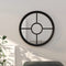 vidaXL - Spiegel - rond - 60x4 - cm - ijzer - zwart