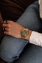 IKKI BRONX BX16 Dames Horloge - 3ATM Waterdicht - RVS - Goudkleurig / Groen