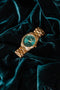 IKKI BRONX BX16 Dames Horloge - 3ATM Waterdicht - RVS - Goudkleurig / Groen