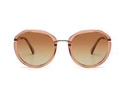 IKKI JILL 74-1 Dames Zonnebril - Handgemaakt - Plantaardig Acetaat - Metaal - Transparnat pink