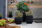 Capi Europe - Bloempot bol Groove Black & Gold - 24x21 - Zwart - Opening Ø20.9 - Bloempot voor binnen - 5 jaar garantie - BGVBL134