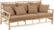 J-Line Sofa 3P Teak+Textiel Naturel/Bruin