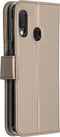 Accezz Hoesje Geschikt voor Samsung Galaxy A20e Hoesje Met Pasjeshouder - Accezz Wallet Softcase Bookcase - goud