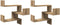 vidaXL - Hoekwandschappen - 2 - st - 40x40x49,5 - cm - hout - artisanaal - eiken