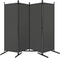 Woltu Paravent Ruimteverdeler & Privacy Scherm 4-Delig Donkergrijs - 223 x 177 cm - Opvouwbare