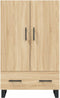vidaXL - Hoge - kast - 69,5x31x115 - cm - bewerkt - hout - sonoma - eikenkleurig