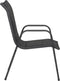 vidaXL - Tuinstoelen - 2 - st - staal - en - textileen - zwart