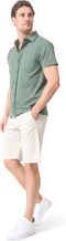Mario Russo Korte Mouwen Overhemd - Overhemd heren - Polo Shirt Heren - t shirt heren - XL - Eend Groen