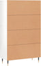 vidaXL - Hoge - kast - 69,5x31x115 - cm - bewerkt - hout - hoogglans - wit