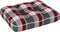 vidaXL - Palletkussen - 50x40x12 - cm - stof - ruitpatroon - rood