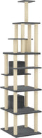vidaXL - Kattenmeubel - met - sisal - krabpalen - 216 - cm - donkergrijs