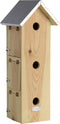 Esschert Design Vogelhuisje - Hout naturel - 19,5 x 16,5 x 51,5 cm