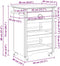 vidaXL - Keukentrolley - BODO - 67,5x45x80 - cm - wit - en - bruin