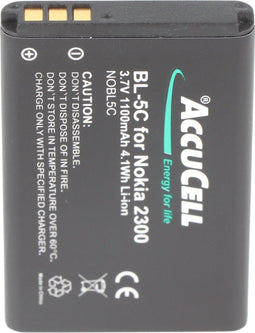 AccuCell-batterij geschikt voor Nokia 6820, BL-5C, 1000 mAh