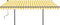 vidaXL - Luifel - automatisch - met - LED - en - windsensor - 4x3 - m - geel - en - wit