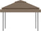 vidaXL - Prieel - met - uitschuifbare - daken - 180 - g/m² - 3x3x2,75 - m - taupe