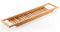 Excellent Houseware Badrek van bamboe hout - 64 x 15 cm - voor spullen - badplank - bruin