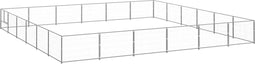 vidaXL - Hondenkennel - 36 - m² - staal - zilverkleurig